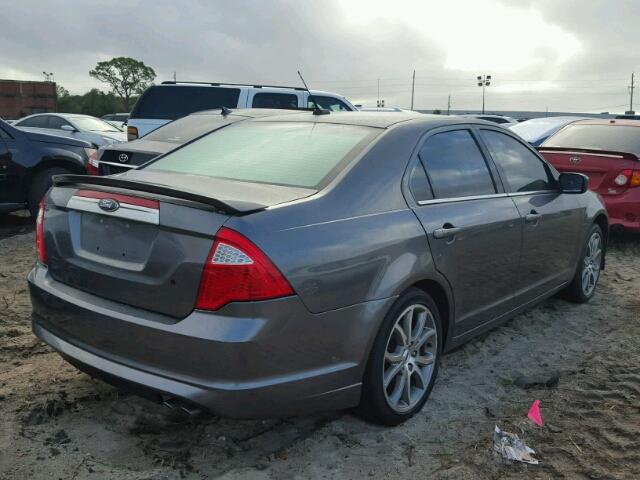 3FAHP0JA9BR212829 - 2011 FORD FUSION GRAY photo 4