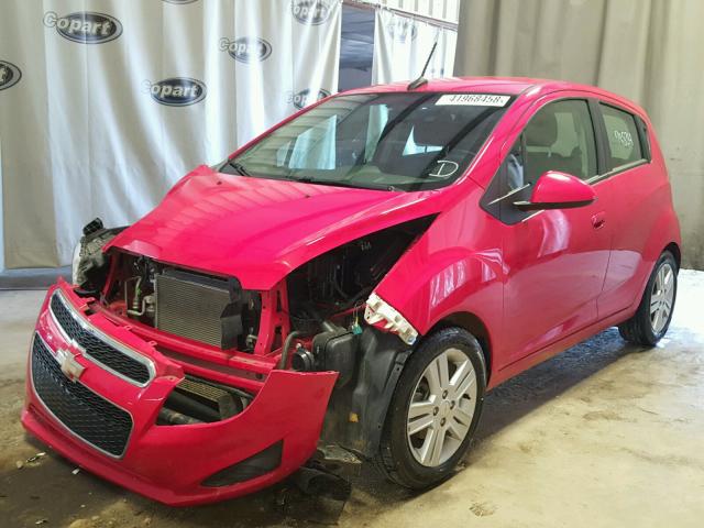 KL8CD6S90EC570756 - 2014 CHEVROLET SPARK 1LT RED photo 2