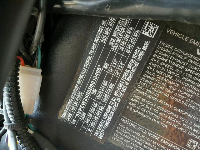 5VPEW36N8D3013495 - 2013 VICTORY MOTORCYCLES HARD-BALL Schwarz Foto 10