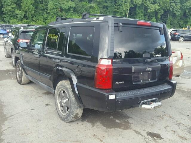 1J8HG48N06C188704 - 2006 JEEP COMMANDER BLACK photo 3