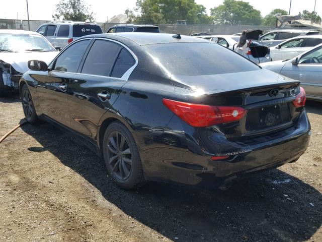 JN1BV7AP6EM689656 - 2014 INFINITI Q50 BASE BLACK photo 3