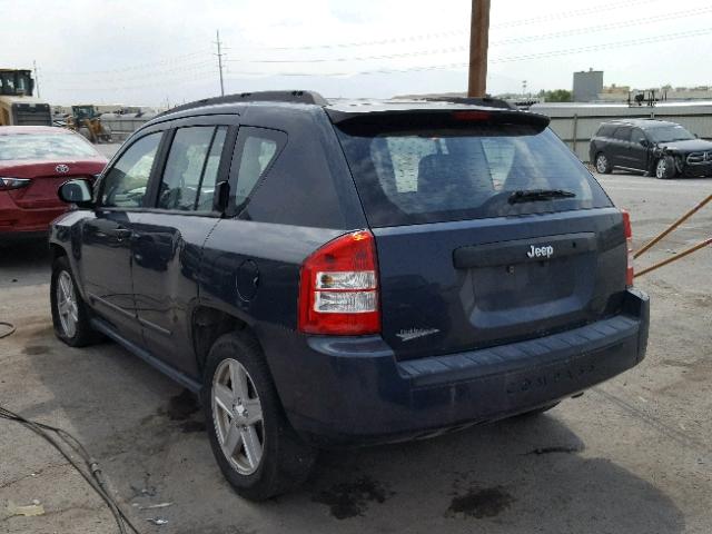 1J8FT47W08D715585 - 2008 JEEP COMPASS SP 蓝色 照片 3