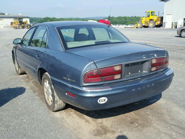 1G4CW54K314157130 - 2001 BUICK PARK AVENU BLUE photo 3