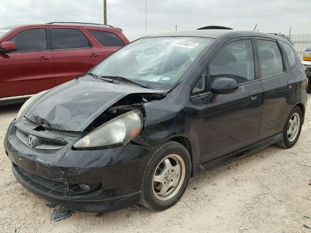 JHMGD38668S072414 - 2008 HONDA FIT SPORT BLACK photo 2