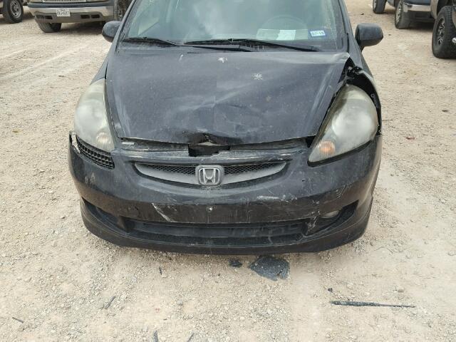 JHMGD38668S072414 - 2008 HONDA FIT SPORT BLACK photo 9