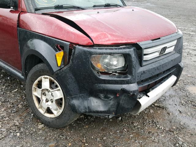 5J6YH28317L014952 - 2007 HONDA ELEMENT LX MAROON photo 9