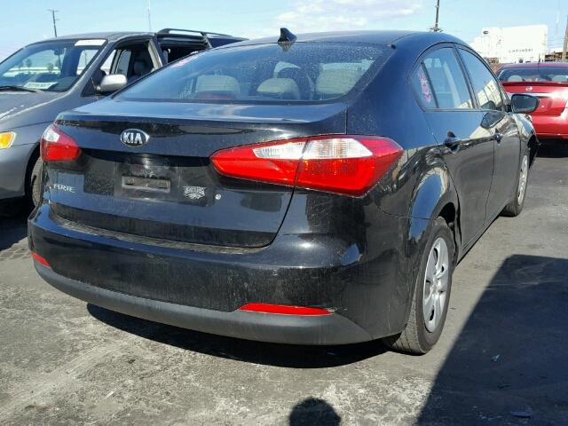 KNAFK4A67E5120125 - 2014 KIA FORTE LX BLACK photo 4