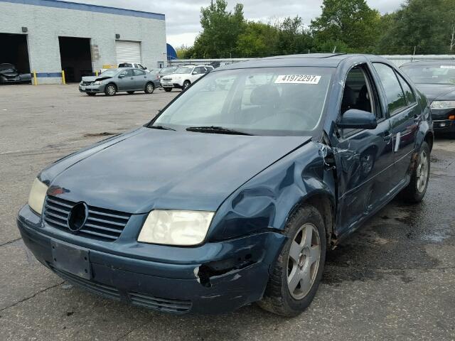 3VWSS29M11M047344 - 2001 VOLKSWAGEN JETTA GREEN photo 2