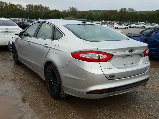 3FA6P0HRXDR331012 - 2013 FORD FUSION SILVER photo 3