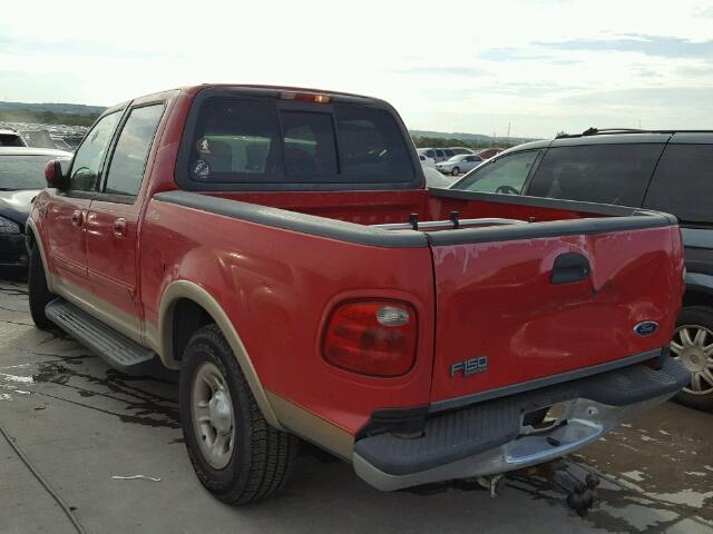 1FTRW07L01KD62261 - 2001 FORD F150 SUPER RED photo 3