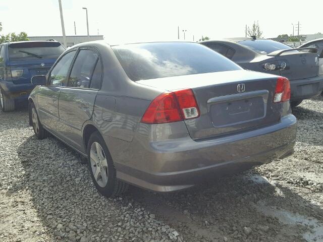 2HGES26855H616483 - 2005 HONDA CIVIC EX GRAY photo 3