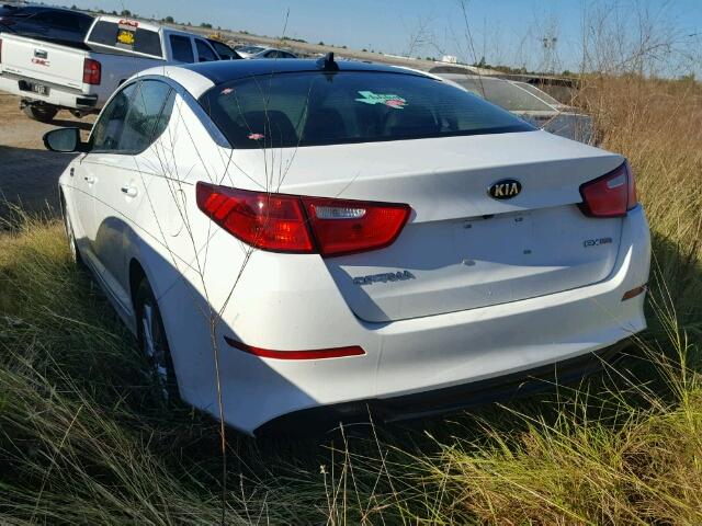 5XXGN4A7XFG509278 - 2015 KIA OPTIMA EX WHITE photo 3