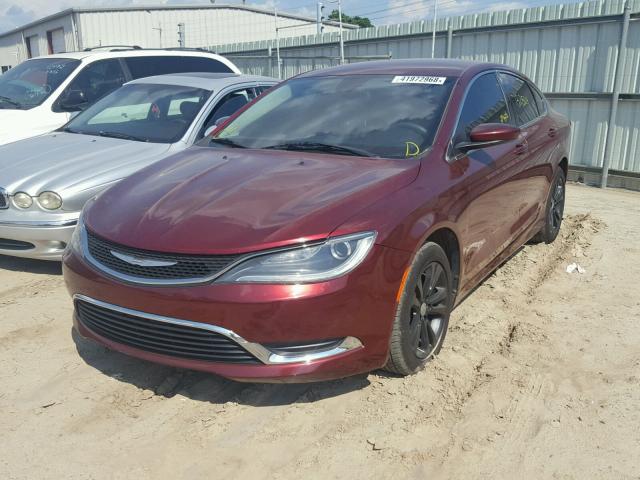 1C3CCCAB5FN520832 - 2015 CHRYSLER 200 LIMITE BURGUNDY photo 2