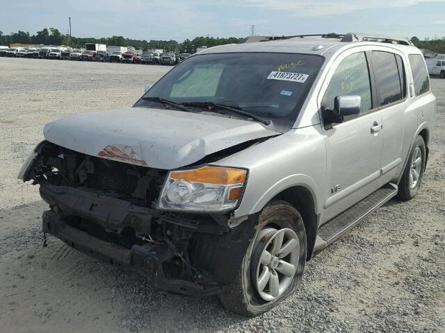 5N1BA08D38N626813 - 2008 NISSAN ARMADA SE SILVER photo 2