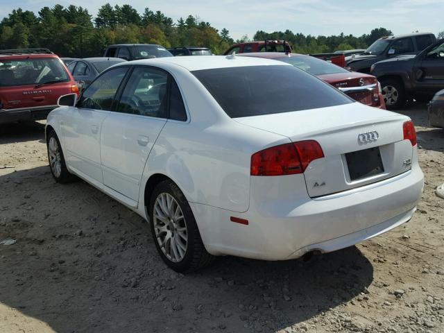 WAUDF78E38A158960 - 2008 AUDI A4 WHITE photo 3