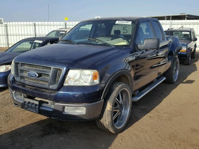 1FTPX04574KD73661 - 2004 FORD F150 BLUE photo 2