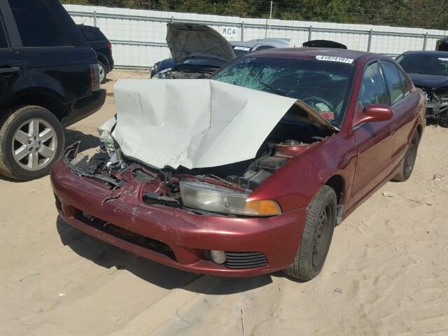 4A3AA46G22E047109 - 2002 MITSUBISHI GALANT ES RED photo 2