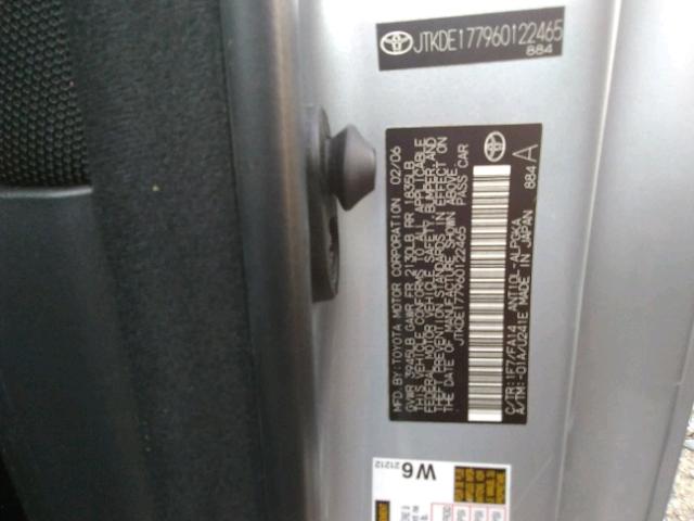 JTKDE177960122465 - 2006 TOYOTA SCION TC 银色 照片 10