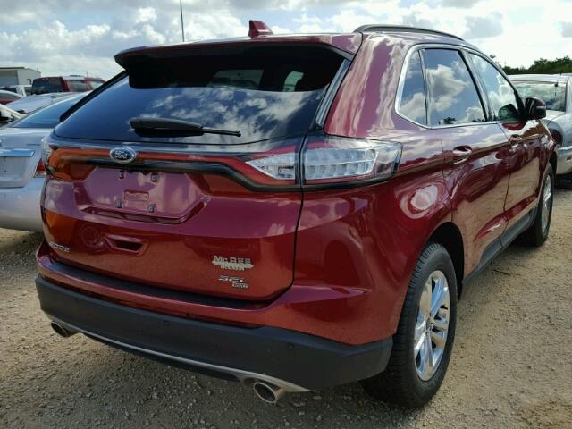 2FMPK4J85HBB42824 - 2017 FORD EDGE RED photo 4