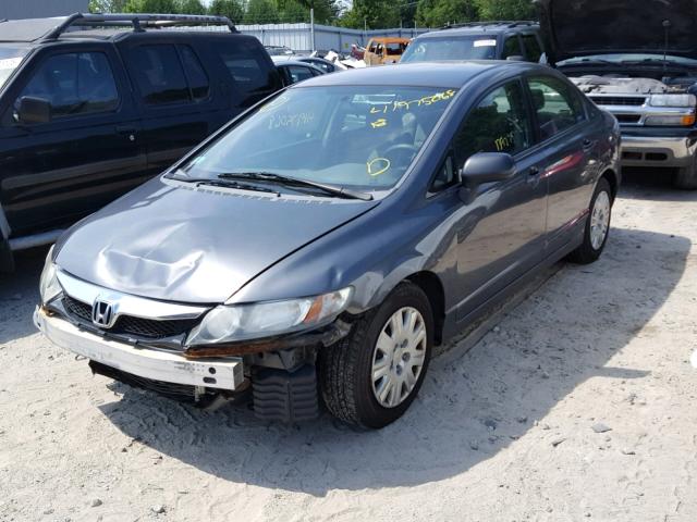 2HGFA15379H516303 - 2009 HONDA CIVIC VP GRAY photo 2