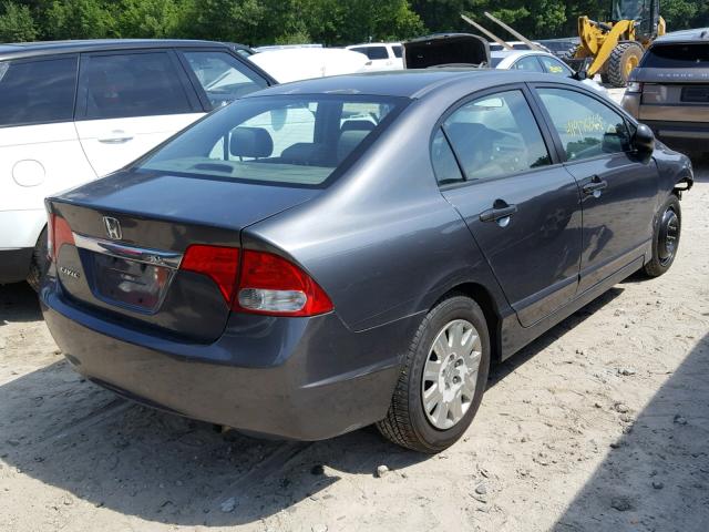 2HGFA15379H516303 - 2009 HONDA CIVIC VP GRAY photo 4