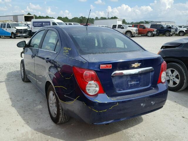 1G1JC5SH8D4239637 - 2013 CHEVROLET SONIC LT BLUE photo 3