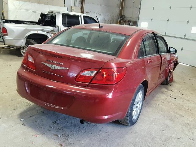 1C3LC46BX9N531215 - 2009 CHRYSLER SEBRING LX RED photo 4