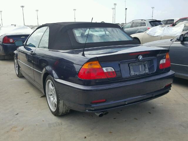 WBABS53481JU84541 - 2001 BMW 330 BLUE photo 3