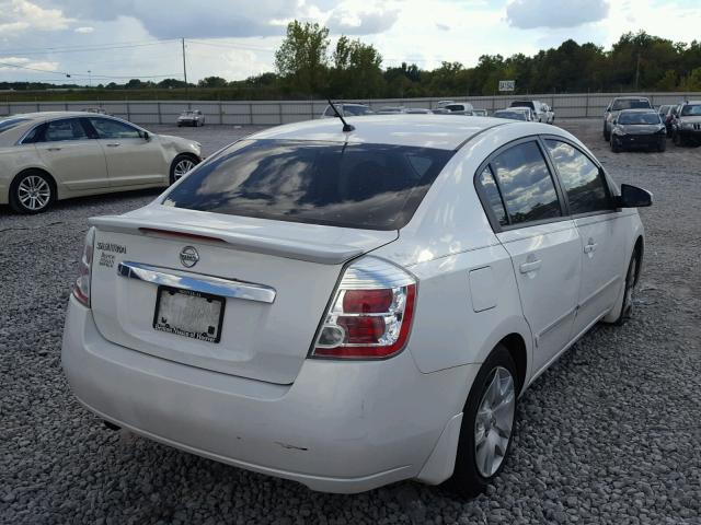 3N1AB6AP0CL755916 - 2012 NISSAN SENTRA 2.0 WHITE photo 4