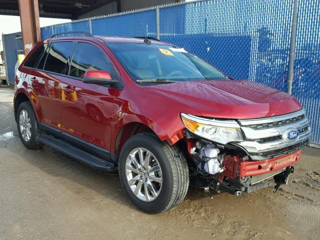 2FMDK3JC0EBA81752 - 2014 FORD EDGE SEL RED photo 1