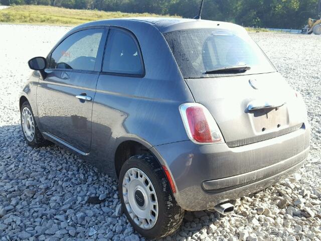 3C3CFFAR2DT743574 - 2013 FIAT 500 POP GRAY photo 3