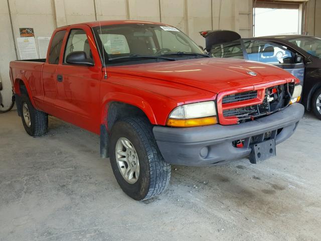 1D7HG12X13S144718 - 2003 DODGE DAKOTA SXT RED photo 1