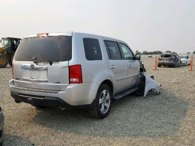 5FNYF4H72CB004485 - 2012 HONDA PILOT EXLN SILVER photo 4