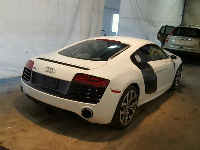 WUAGNAFG5EN001412 - 2014 AUDI R8 5.2 QUA WHITE photo 4