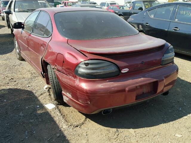 1G2WR52162F127536 - 2002 PONTIAC GRAND PRIX RED photo 3