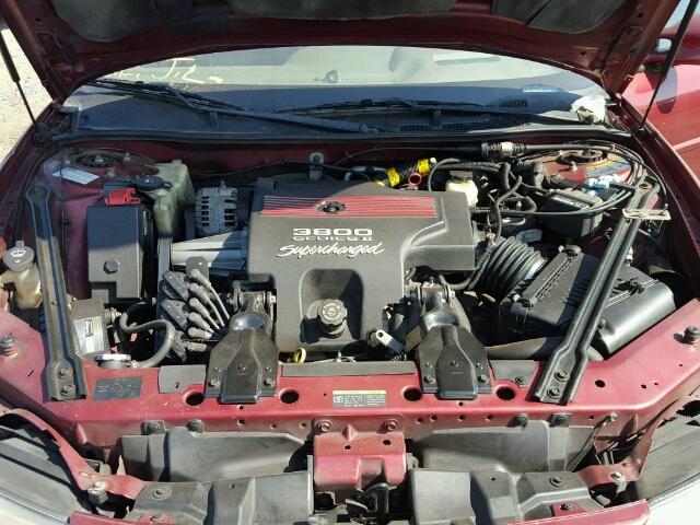 1G2WR52162F127536 - 2002 PONTIAC GRAND PRIX RED photo 7