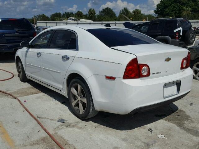 1G1ZC5EU1CF261350 - 2012 CHEVROLET MALIBU WHITE photo 3