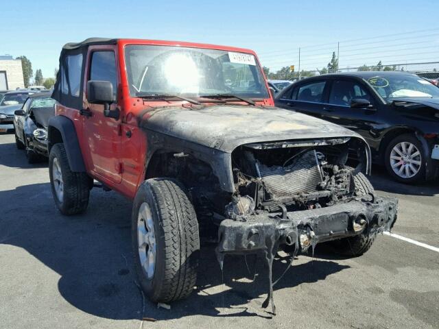 1C4AJWAG6FL741583 - 2015 JEEP WRANGLER S RED photo 1