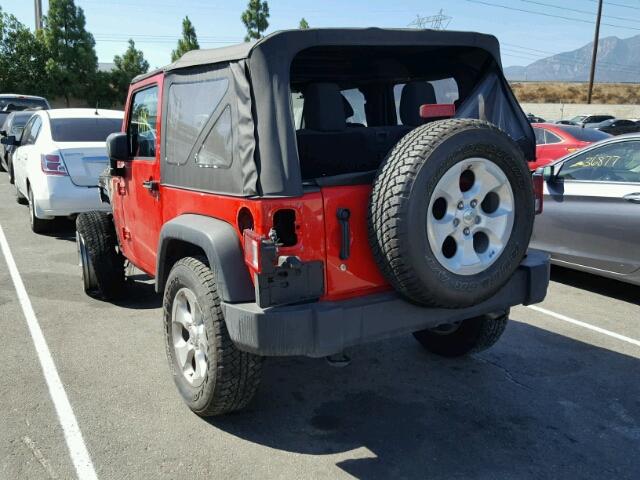 1C4AJWAG6FL741583 - 2015 JEEP WRANGLER S RED photo 3
