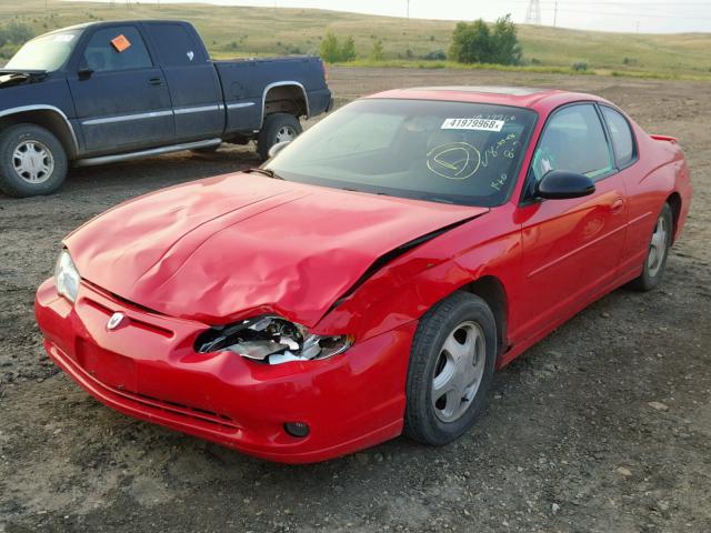 2G1WX15K519349290 - 2001 CHEVROLET MONTE CARL წითელი ფოტო 2