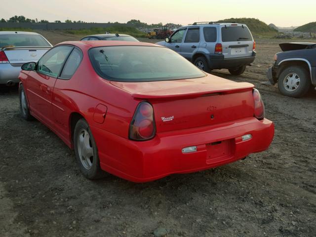 2G1WX15K519349290 - 2001 CHEVROLET MONTE CARL წითელი ფოტო 3