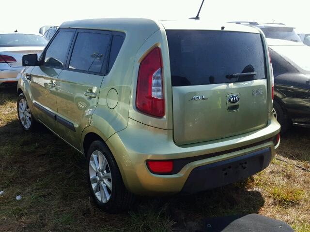 KNDJT2A54D7619232 - 2013 KIA SOUL GREEN photo 3