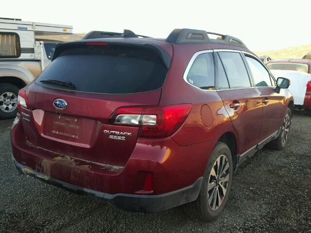 4S4BSAKC9H3414741 - 2017 SUBARU OUTBACK 2. RED photo 4