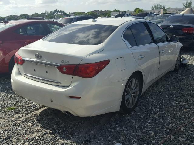 JN1BV7AP6EM690466 - 2014 INFINITI Q50 BASE WHITE photo 4