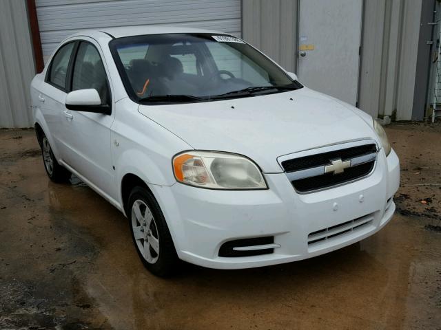 KL1TD56667B162697 - 2007 CHEVROLET AVEO BASE Biały zdjęcie 1
