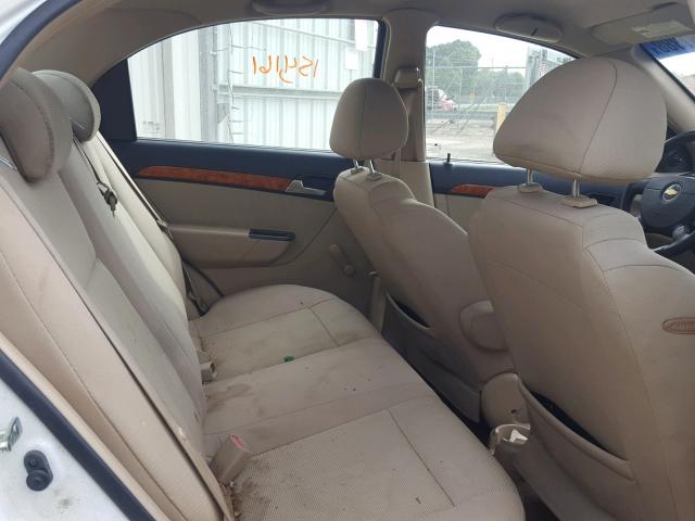 KL1TD56667B162697 - 2007 CHEVROLET AVEO BASE Biały zdjęcie 6