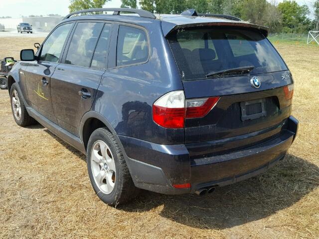 WBXPC934X8WJ13944 - 2008 BMW X3 3.0SI BLUE photo 3