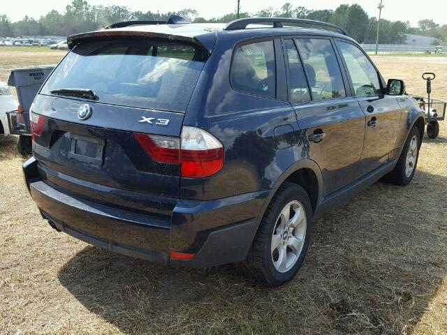 WBXPC934X8WJ13944 - 2008 BMW X3 3.0SI BLUE photo 4