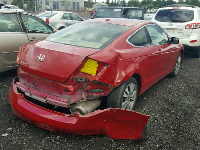 1HGCS1B85CA013004 - 2012 HONDA ACCORD EXL RED photo 4