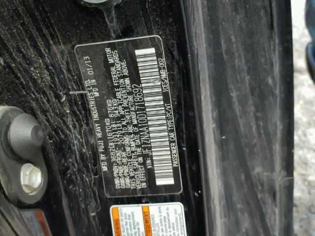 JF1ZNAA10D1718692 - 2013 TOYOTA SCION FR-S BLACK photo 10